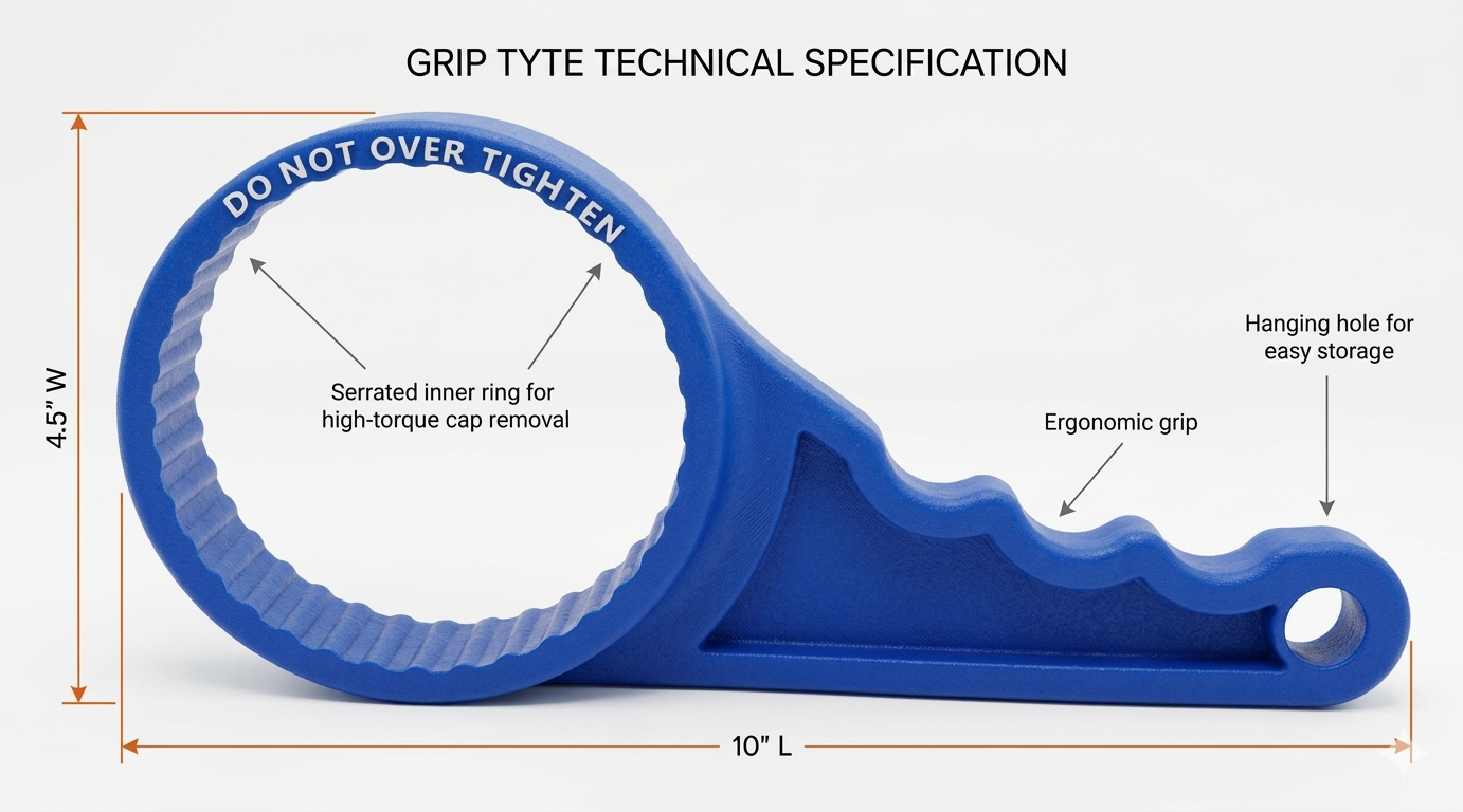 Grip Tyte Wrench for 36 Divot Caps (VP Racing, Bushman, PPF Utility Jug Caps)