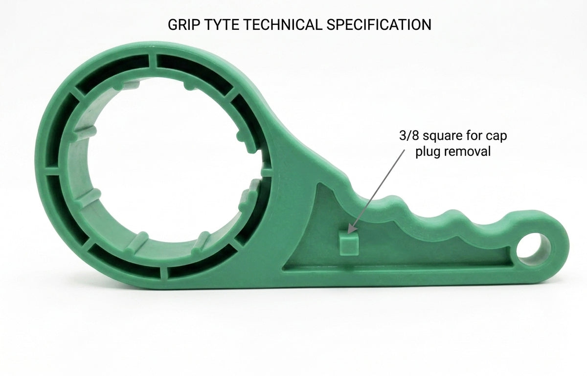 *NEW* Grip Tyte Wrench for 3" Caps with 8 Divots (Tuff Jug Brand)