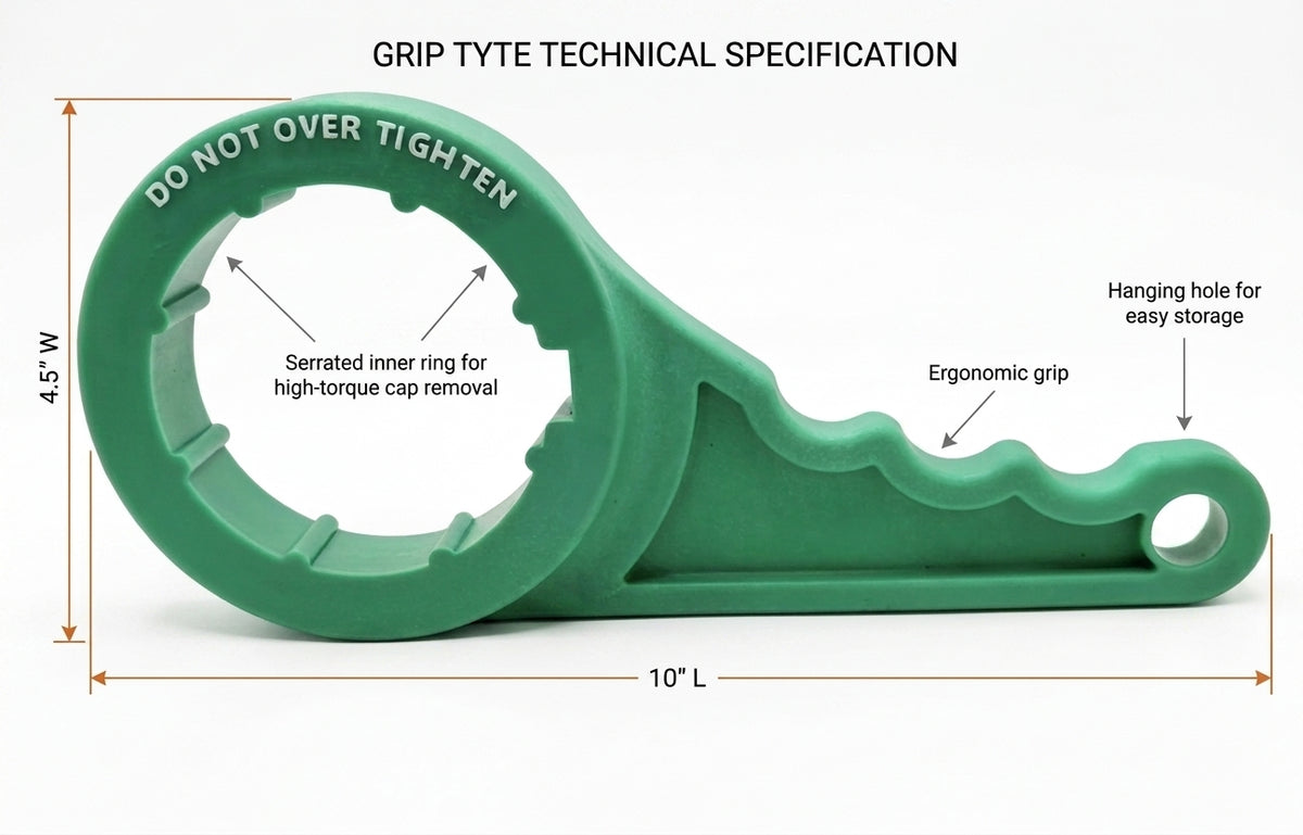 *NEW* Grip Tyte Wrench for 3" Caps with 8 Divots (Tuff Jug Brand)